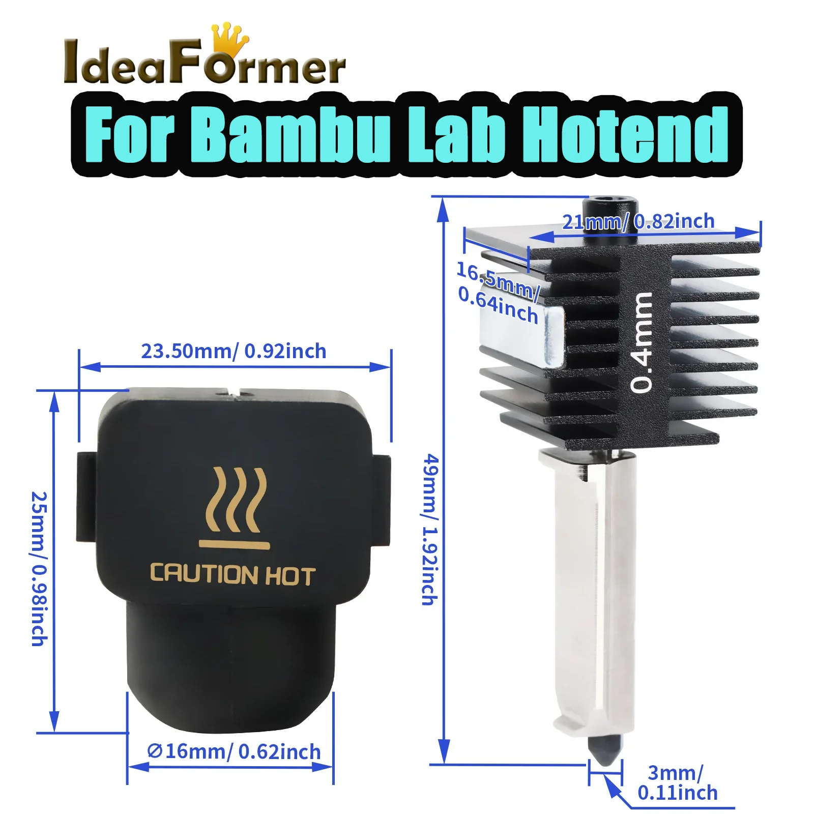 

Обновленный комплект Hotend для Bambu Lab A1/A1 mini hotend, сопло из закаленной стали, съемная и сменная деталь для 3D-принтера