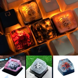 Mechanisch Toetsenbord Diy Aangepaste Hars Keycap Vakman Mannelijke Esc Key Gift Lijst Fuji Mountain Transparante Keycap