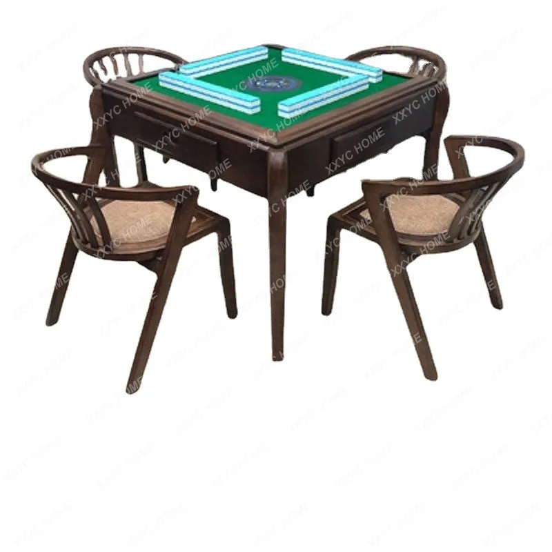 

Household New Chinese Solid Wood Mahjong Machine Automatic Dining Table Dual-Use Electric Mute Mahjong Table