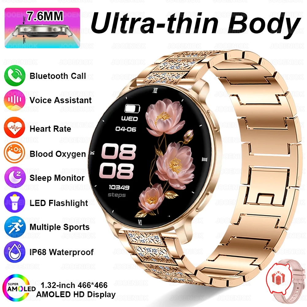 7.6MM Smart Watch 1.32'' AMOLED HD Screen