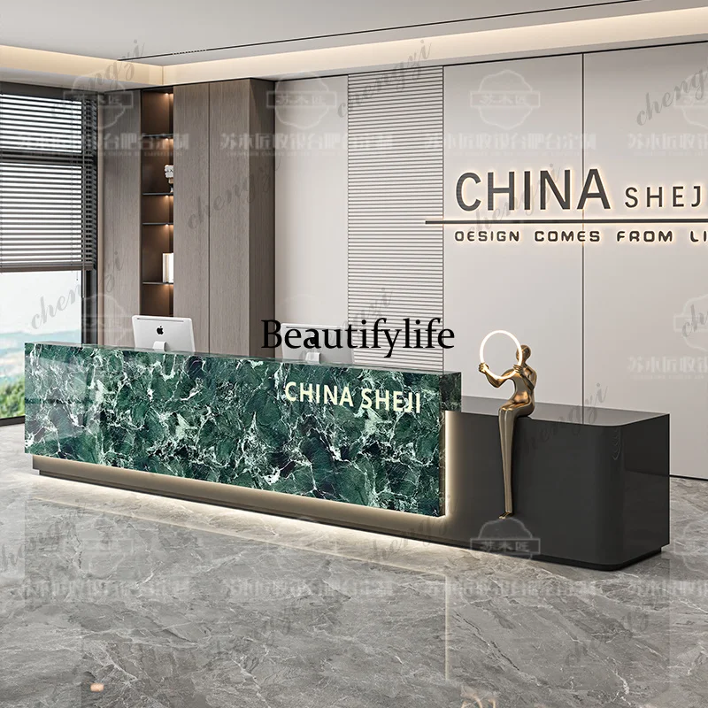 K182 Modern Restaurant Reception Desks Company Aesthetic Minimalist Desks Design Organizers European
