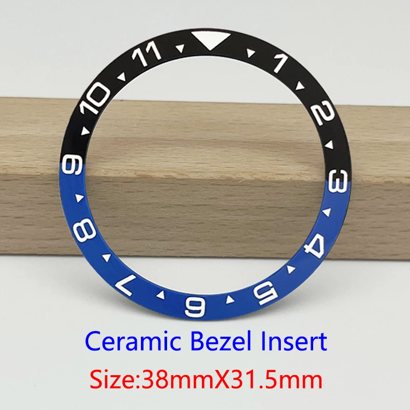 38mmX31.5mm Ceramic Bezel Insert Size 38x31.5mm Suitable for SKX009 SKX011 SKX171 SKX173 SRPD Series Watch Case Bezel Insert