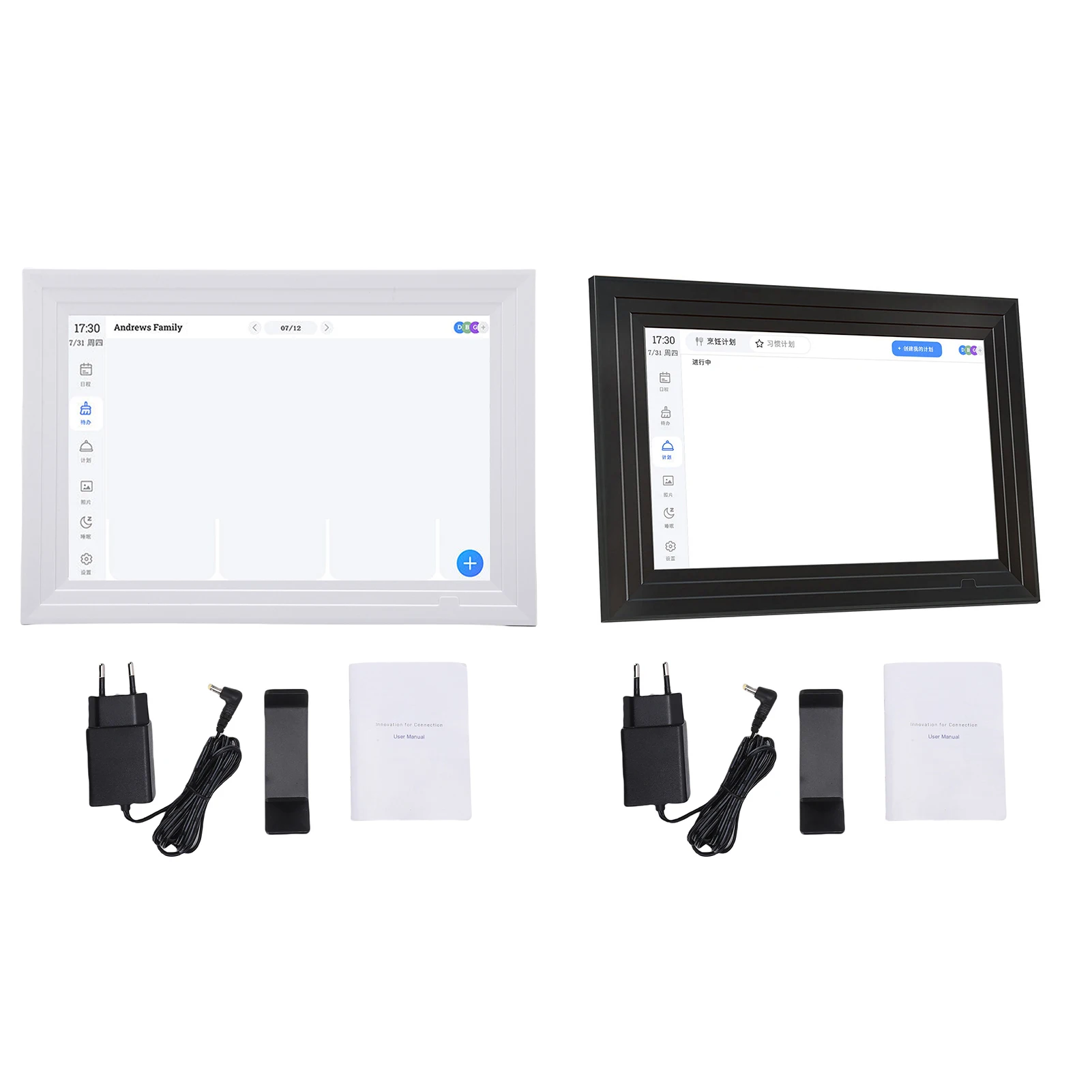 

Digital Calendar Planner Chore Chart 10.1inch IPS Full View LCD Screen Interactive Calendar APP Management Wall Desk Mount