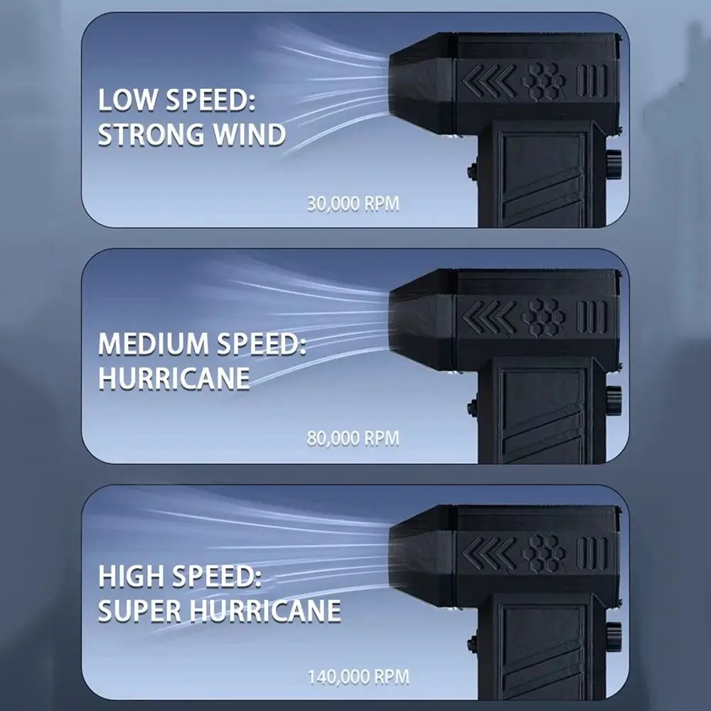 

Cleaning 140000 RPM Mini Turbo Jet Fan 8000mAh 52m/s Electric Air Duster Powerful Airflow Handheld Brushless Motor Keyboard