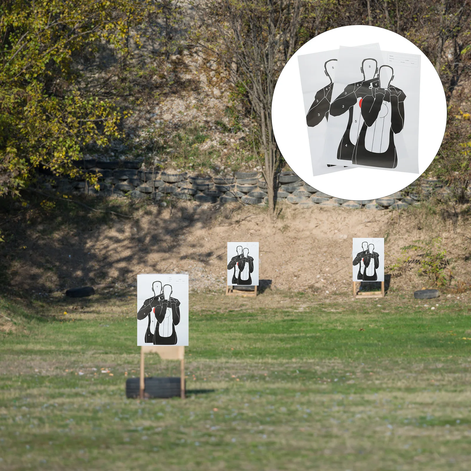 

2 Sheets Training Target Paper Durable Practice Targets for Archery Sports Game Training Adhesive Label Paper Targets Papers