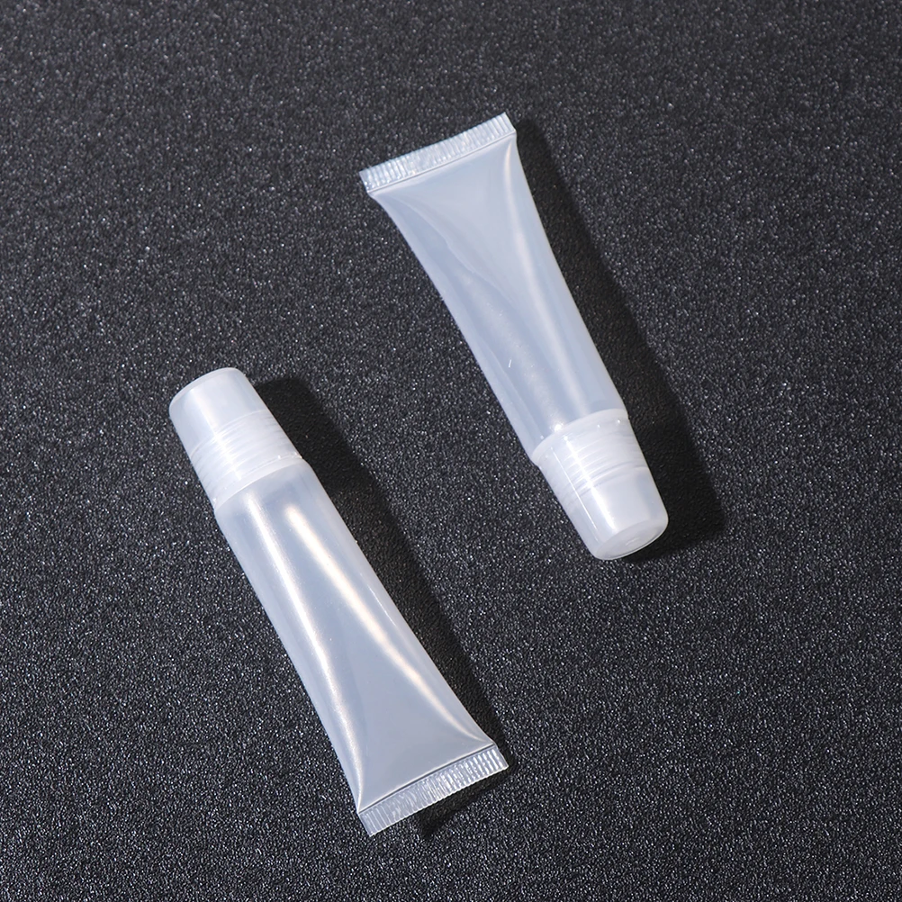 

60 Pcs Lip Gloss Lipstick Tube Container Hose Refillable Tubes White Packing