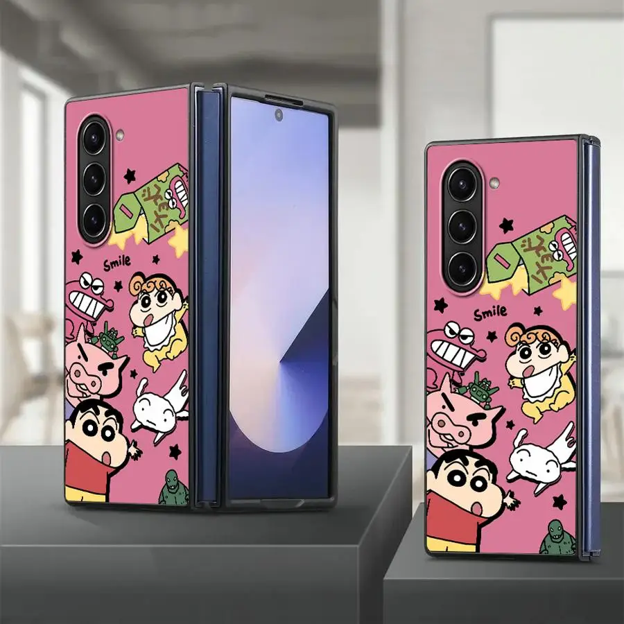 حافظة لهاتف سامسونج جالاكسي ZFold4 ZFold6 ZFold3 Z Fold 7 6 5 4 3 ZFold7 ZFold5 S S-hinchanS كارتون #1