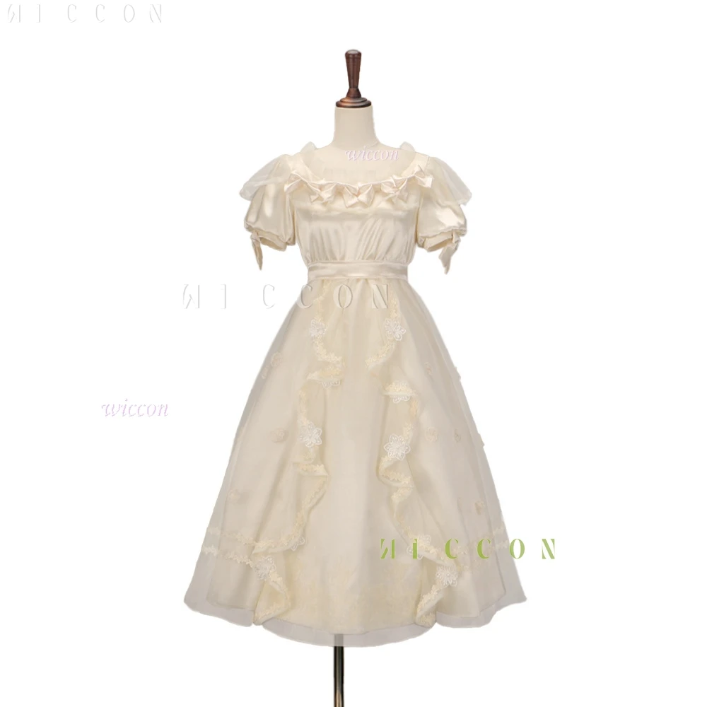 Identity V Game One Character Survivor "Niña" Cinco disfraz de cosplay con juego de vestido pequeño lleno de conjunto con hermoso blanco