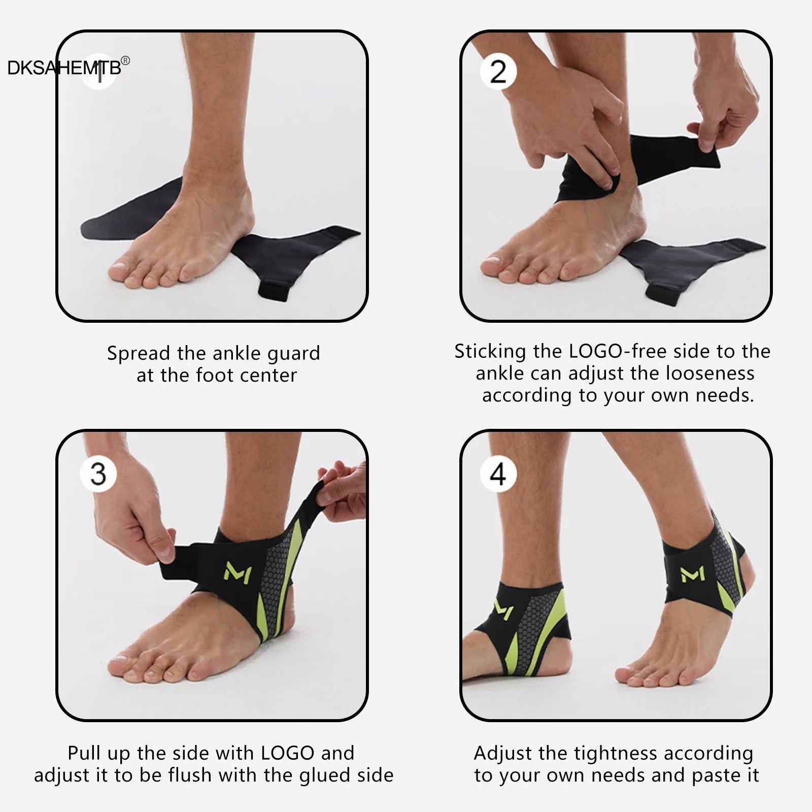 

Man Sports Ankle Support Sleeve Breathable High Stretch Winding Brace Suitable for Sprains Tendonitis Pain