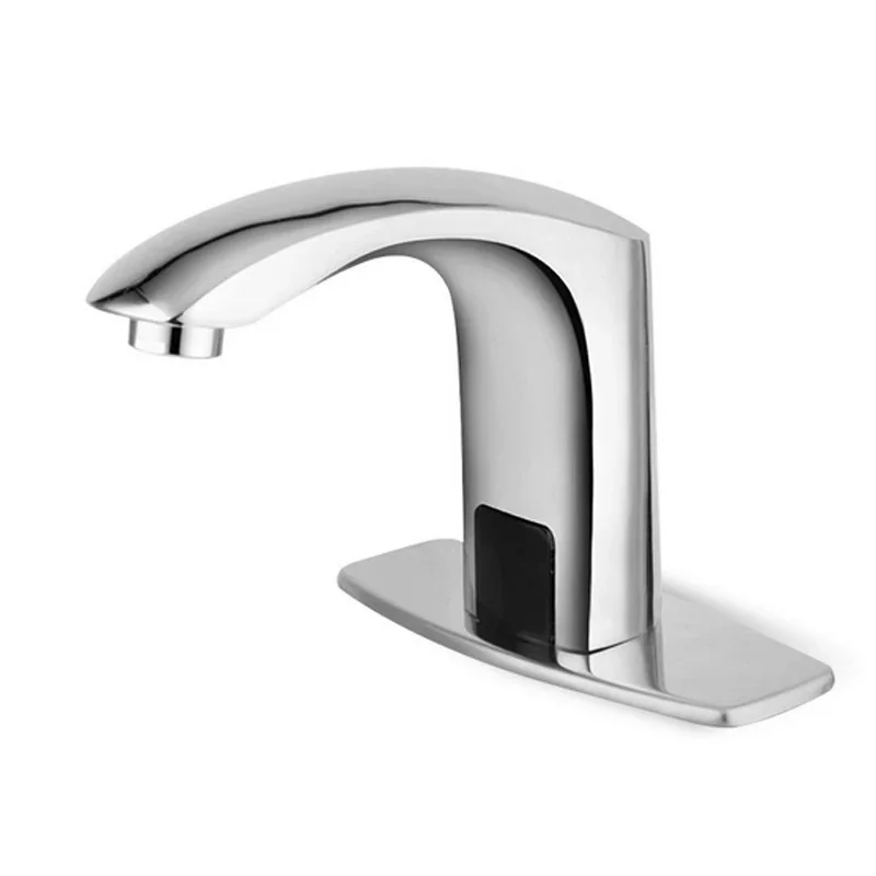 

Sensor Automatic Touchless chrome Bathroom Sink Faucet Hot & Cold Tap Mixer Cover Plate Included basin Faucet