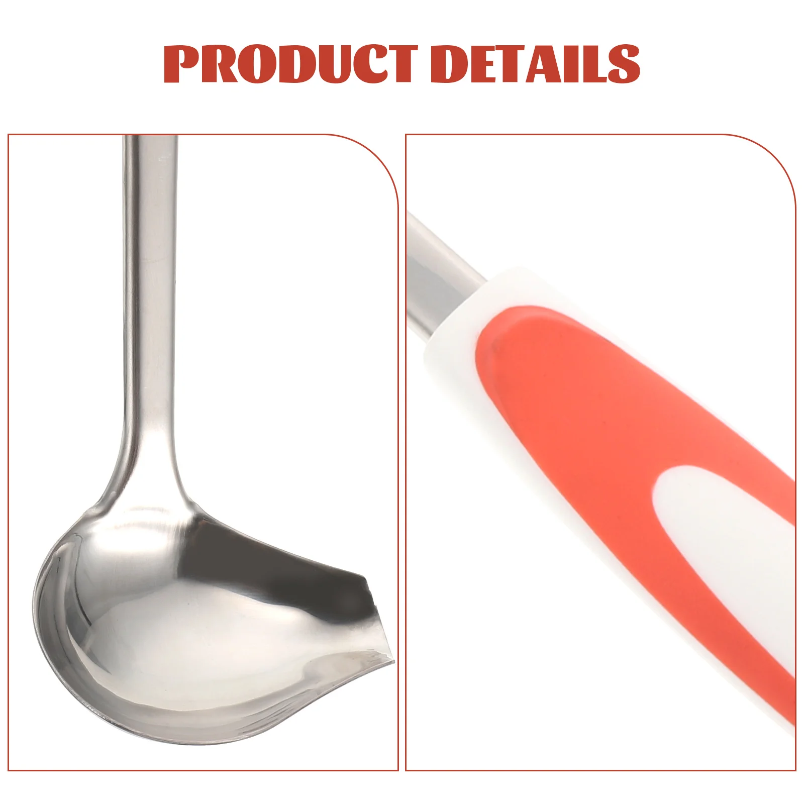 

Anti Crooked Mouth Ladle Stainless Steel Soup Spoon Gravy Serving Spoons Cooking Oil Ladle Comfortable for Buffet