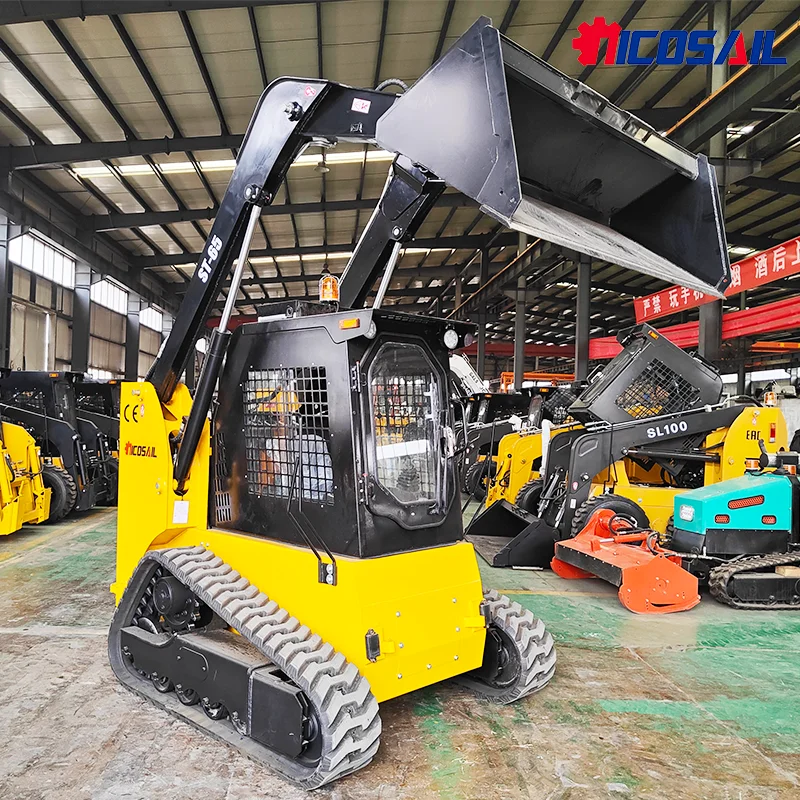 Free Shipping 2025 New Design Chinese Skid Steer Loader CE EURO5 EPA Engine Skid Steer Diesel Wheel Crawler Skid Steer Loader