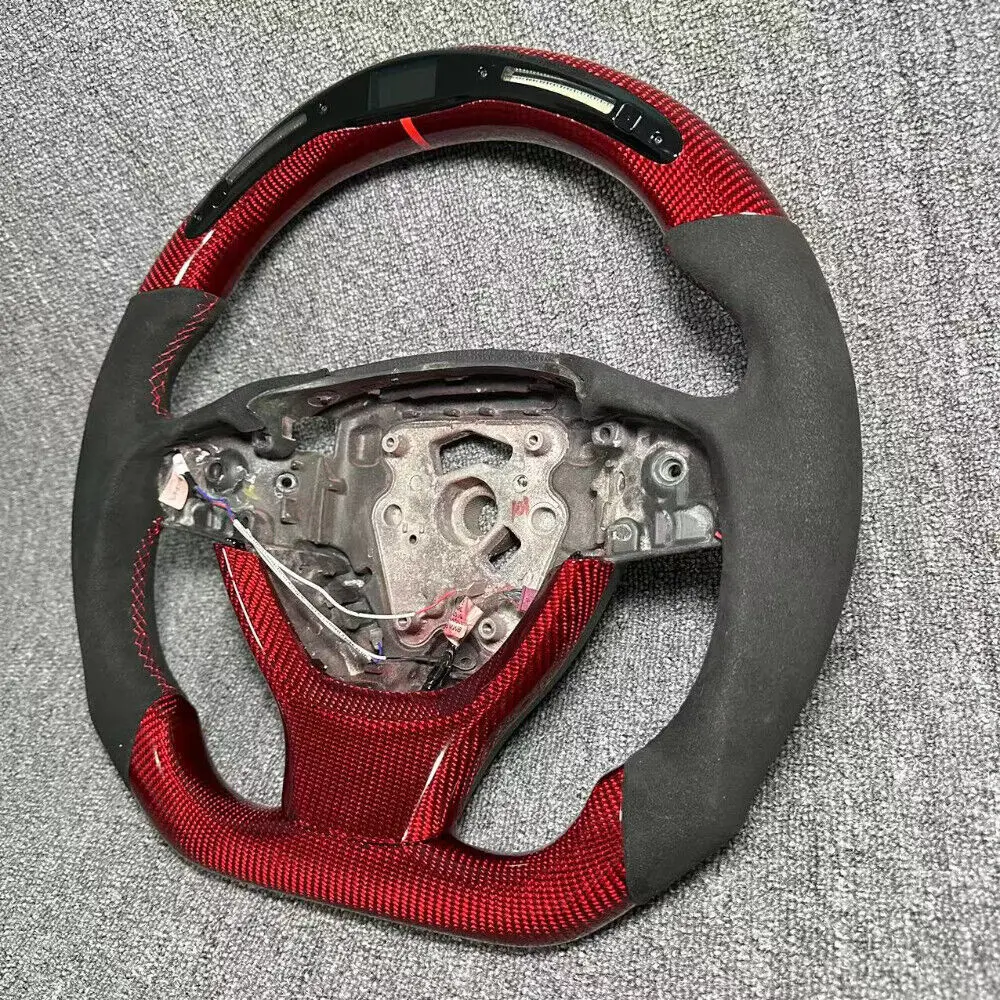 Beheiztes LED-Lenkrad aus rotem Carbon für BMW F10 F10 M5 F18 F07 535 520 528 – Detail 4