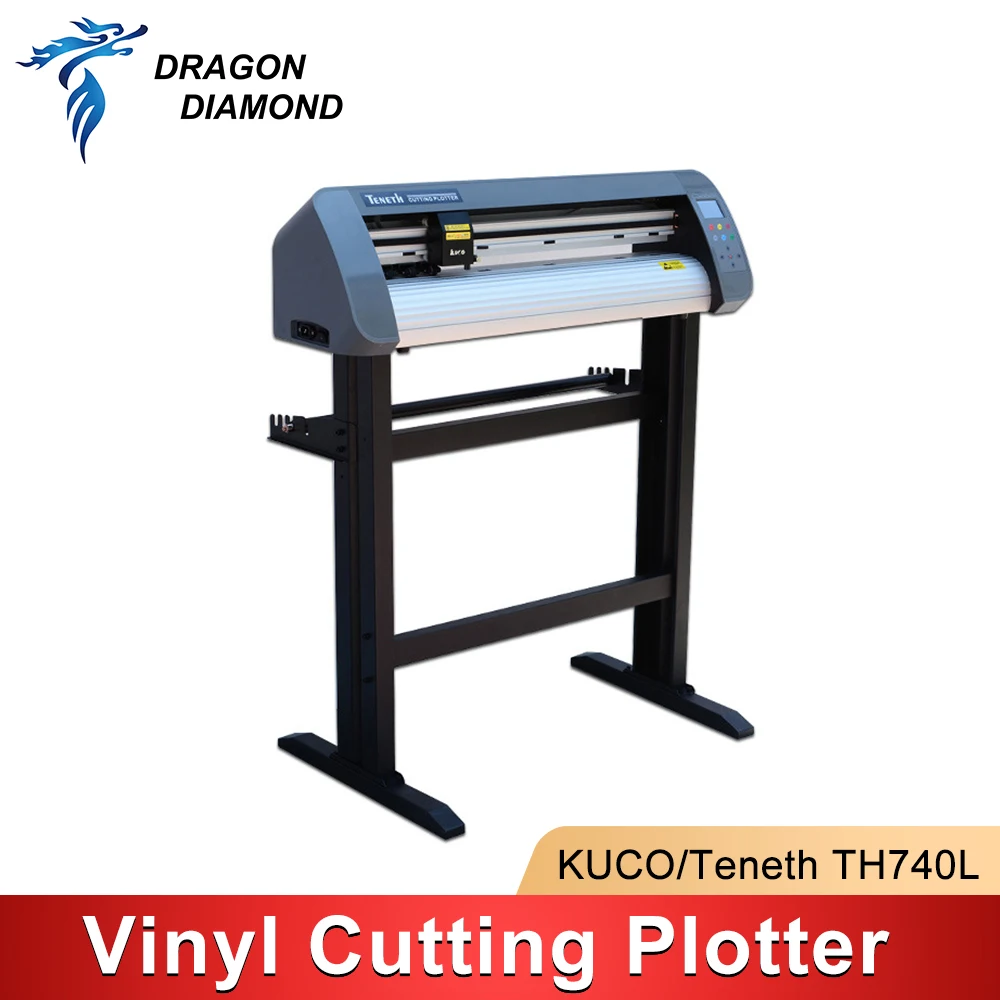 Vinyl Sticker Plotter Cutting Machine Kuco Teneth TH740L Desktop Contour Cutter Plotter 730Mm Plotter Carriage Frame Device