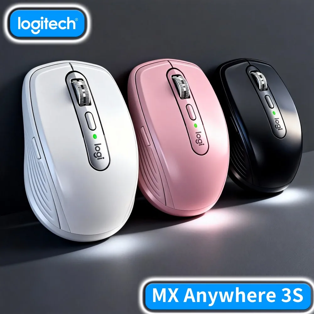 Logitech MX Anywhere 3S Compact Wireless Mouse 8000 DPI Glass Tracking Magspeed Scroll For Home Office