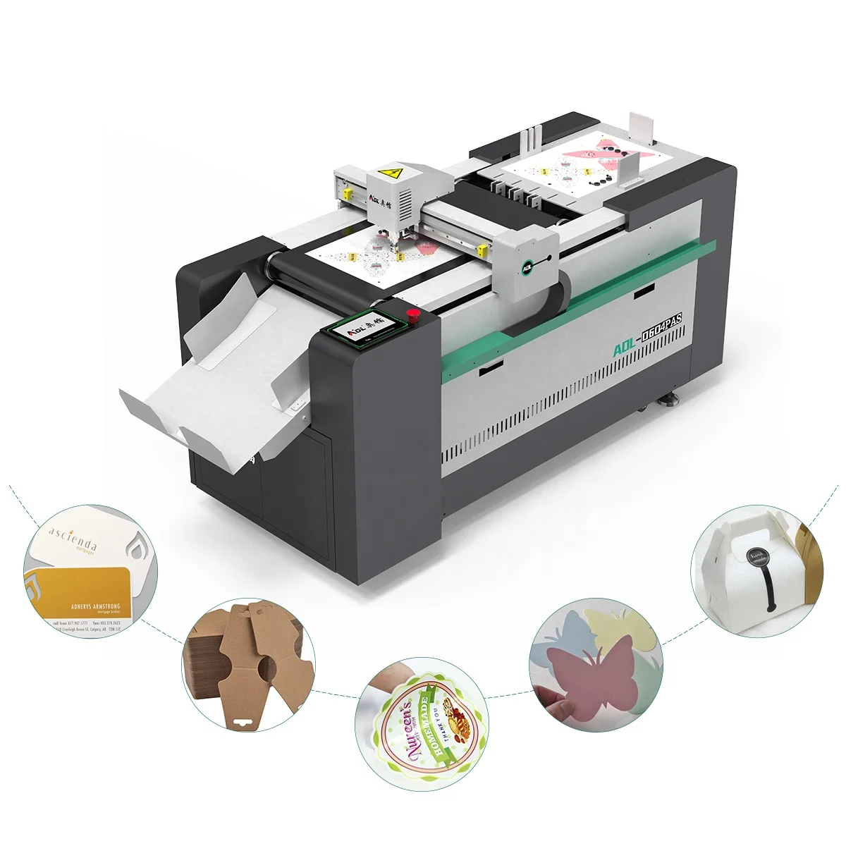 Factory Direct Digital Vinyl Sticker Corrugated Carton Cutter Plotter KT Board Knife Feeding Cutting Machine Customized Logo