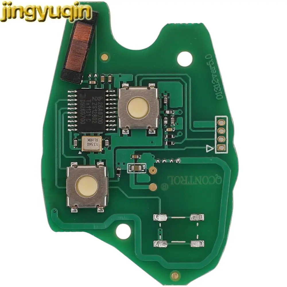 Jingyuqin Remote Car Key Circuit Board 433MHz ID46-PCF7946/PCF7947/4A-PCF7952E Chip For Renault Clio Scenic Kangoo Megane 2/3BTN