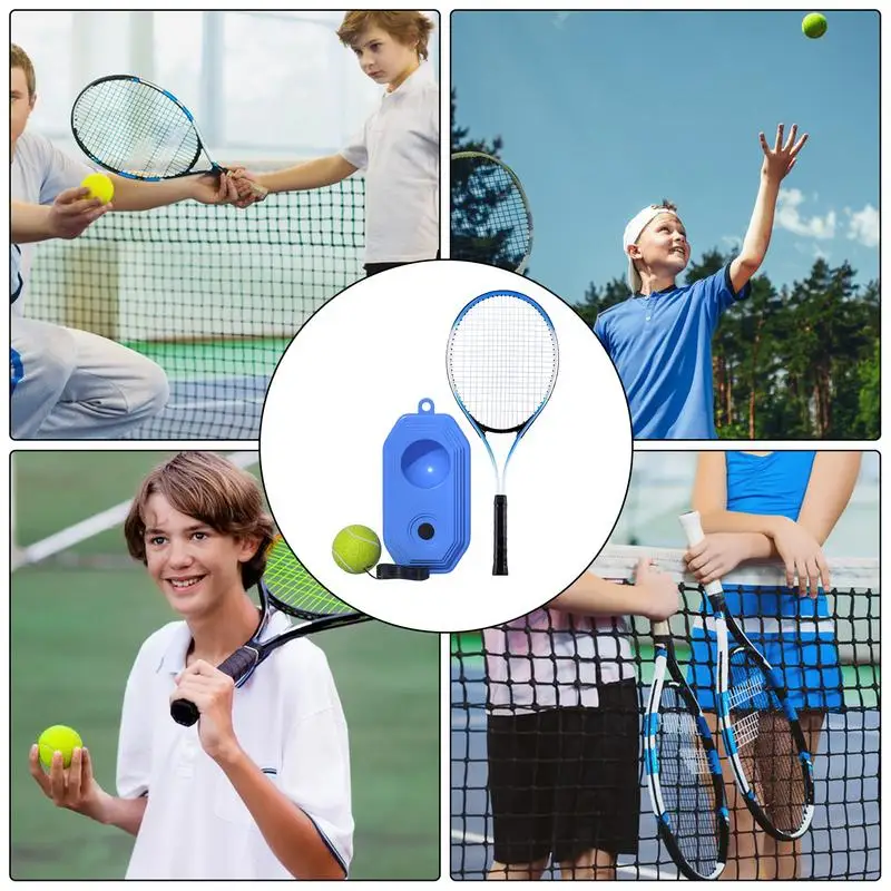 Solo Tennis Trainer Rebound Solo Tennis Training Equipment Practice Equipment For Kids Beginners Includes Storage Bag Base Ball