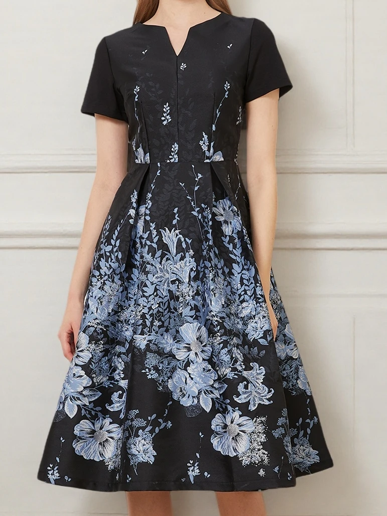 Abito estivo Jacquard Luxury New Fashion Elegant Ladies Maxi Women Party Evening Clothing Ball Gown Dress