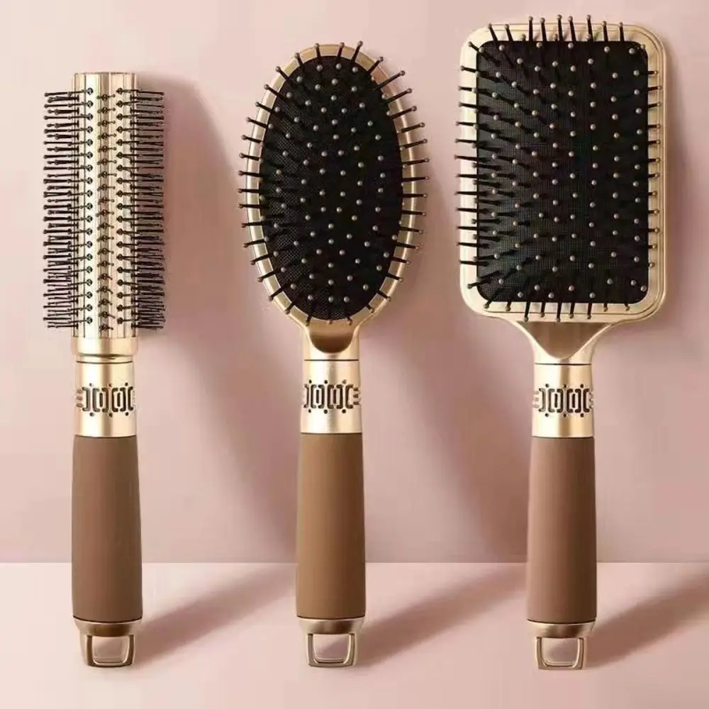 

High Quality Wet Curly Air Cushion Comb Oval Gold Hair Brush Rectangle Massage Comb