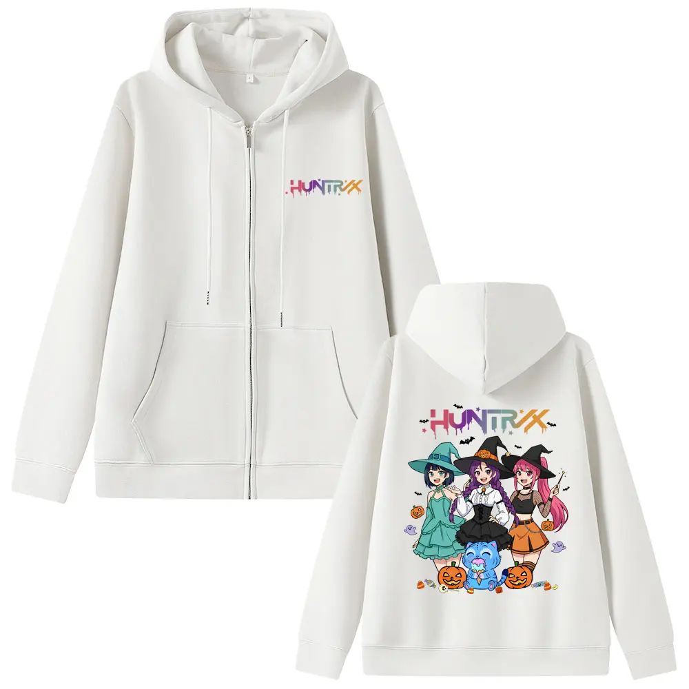 Kpop شيطان الصيادين رومي ميرا زوي ديربي النمر قلنسوة بسحاب الرجال النساء عيد الميلاد هالوين زمم هوديس الذكور سترة عادية معطف