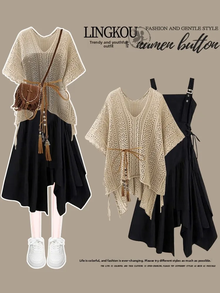 

Летний модный ретро этнический жилет Dr, комплект из двух предметов для маленьких женщин, одежда с лямками Dr