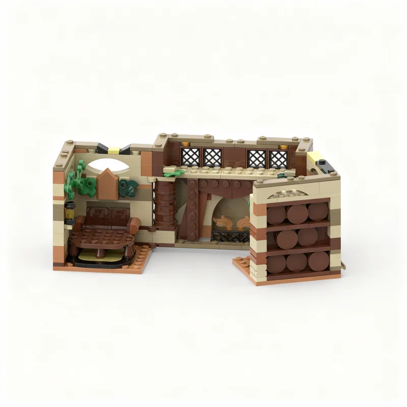 301 Pezzi MOC Harry Potter Sala Comune Modificata, Blocchi da Costruzione, Giocattoli Educativi Fai-da-Te, Regali di Natale