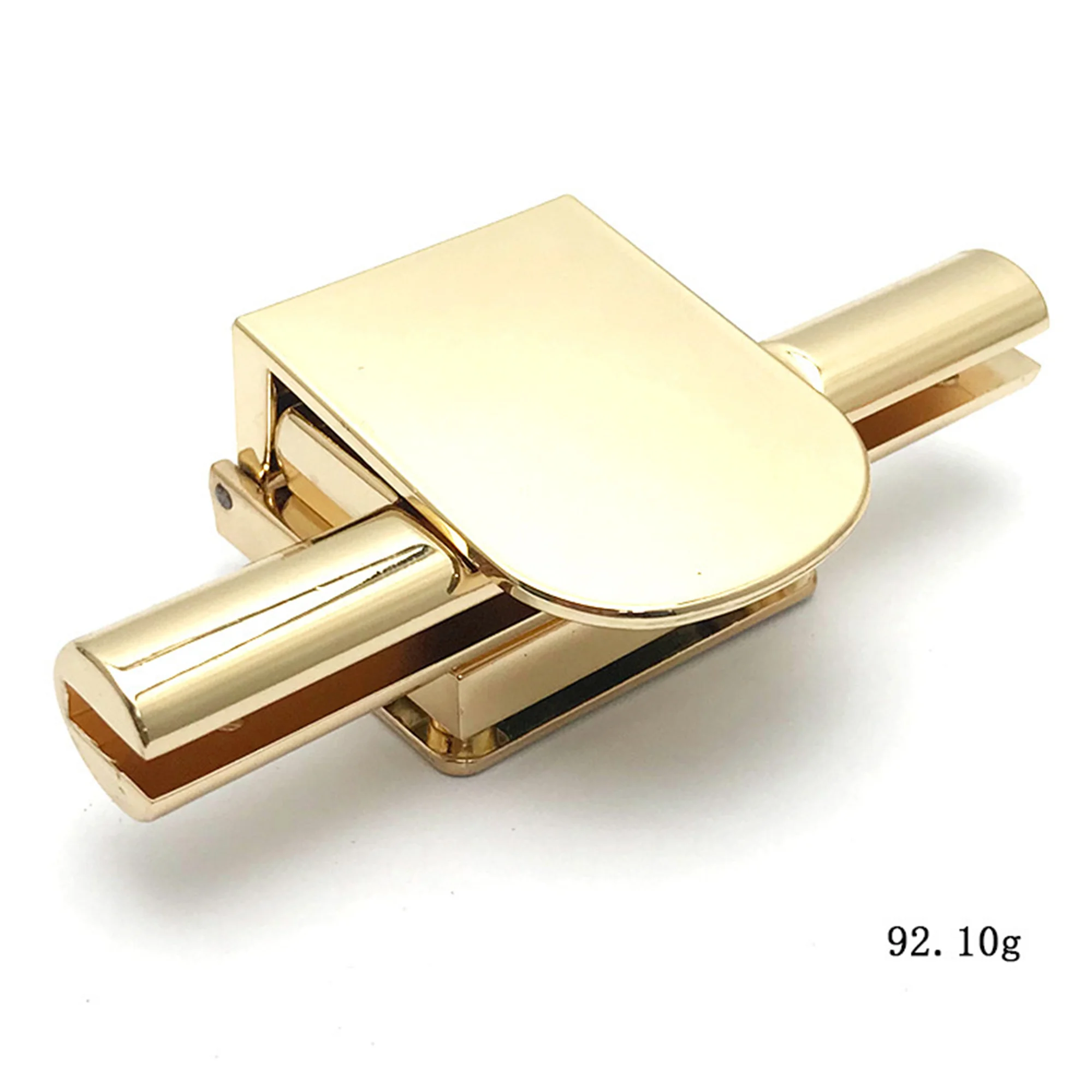 

10Pcs Mortise Lock Turn Twist Lock Metal Press Lock Zinc Alloy Die-casting Handbag Light Gold Lock For Purse Totes