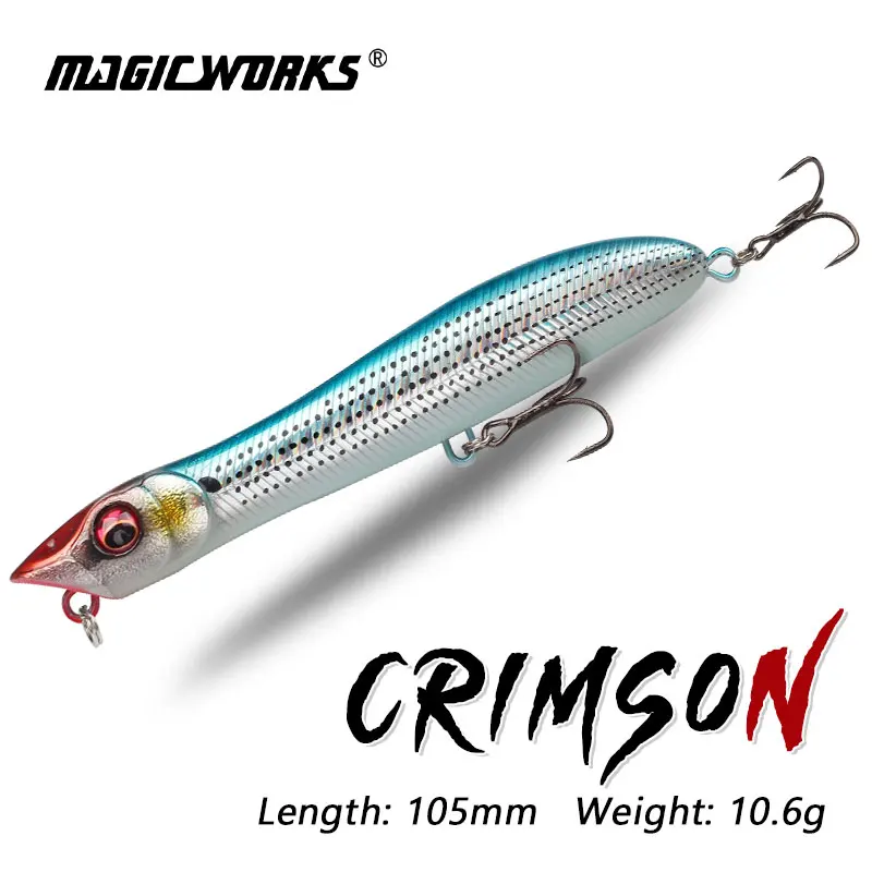 

MAGIC WORKS 105mm 10.6g Fishing Lure Pencil Surface Walk the Dog Topwater Wobbler Floating Popper Hard Baits Artificial Lures