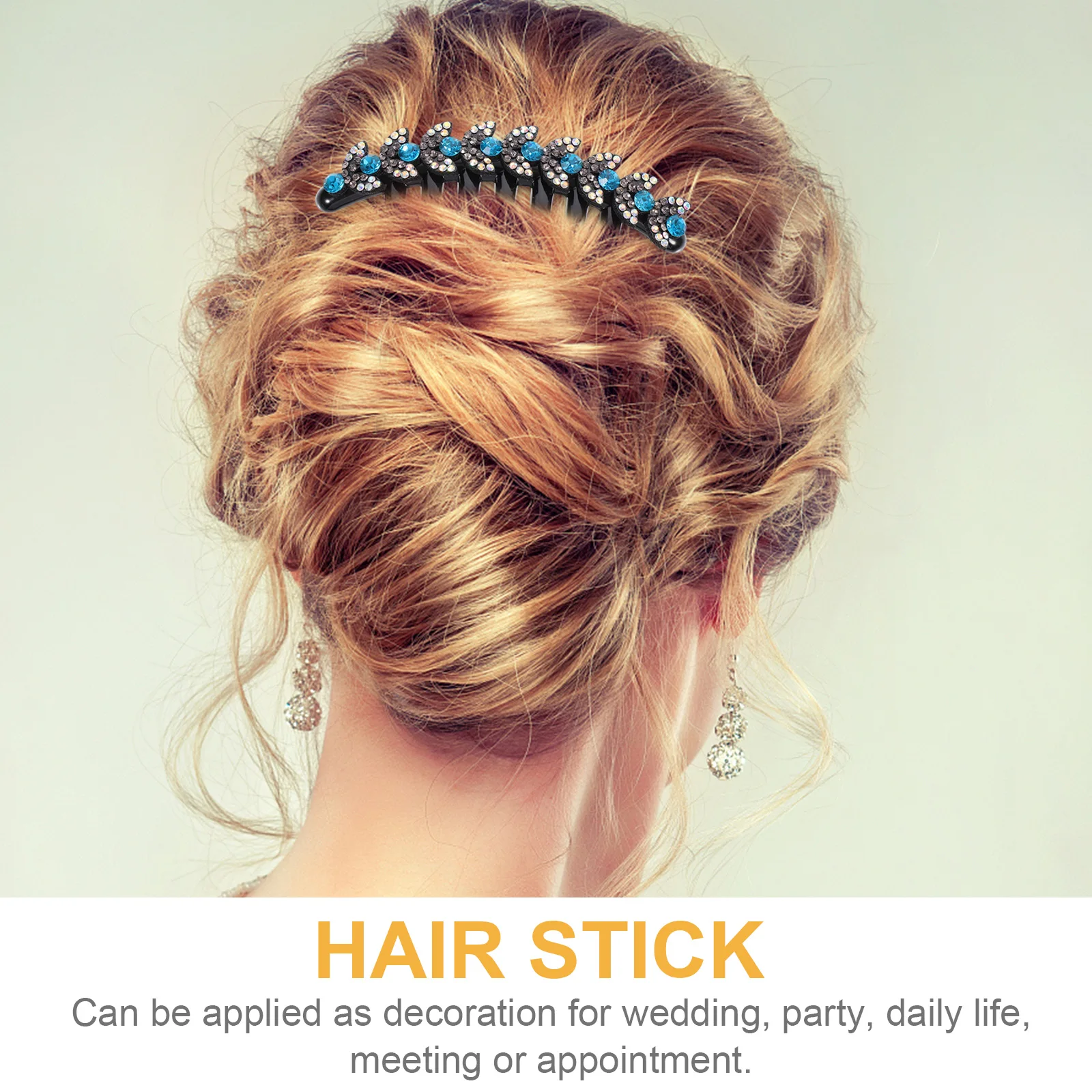 

Rhinestone Hairpin Fork Clip Comb For Long Thick Wedding Party Birthday Rhinestone Hair Fork Stick Suitable All Hair Colors