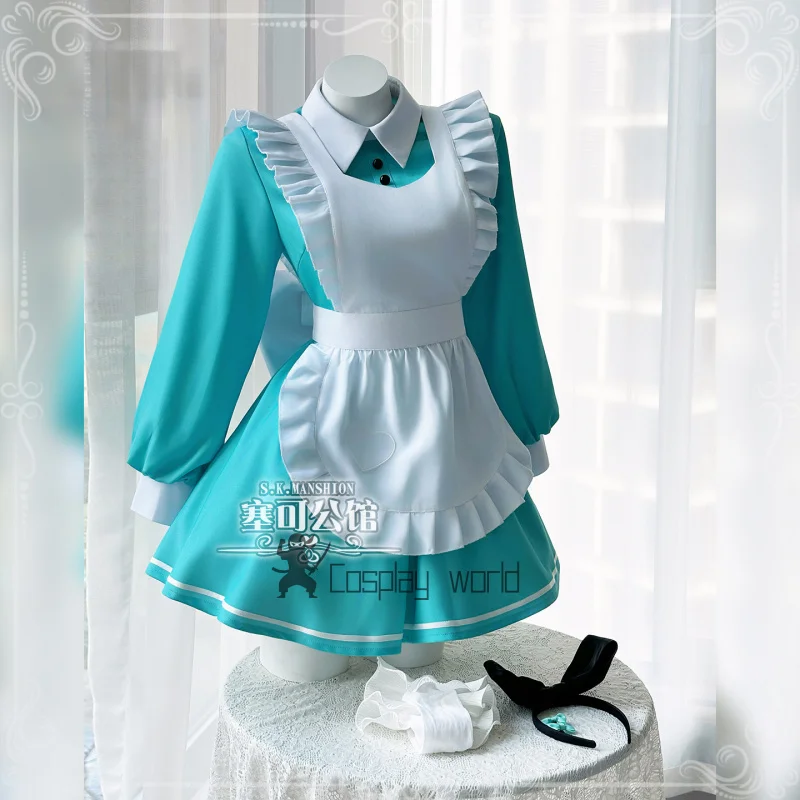 Disfraz de Cosplay de Anime Miku, Vestido de Sirvienta, Uniforme de Lolita Alice, Ropa para Halloween, Carnaval, Fiestas y Juegos de Rol