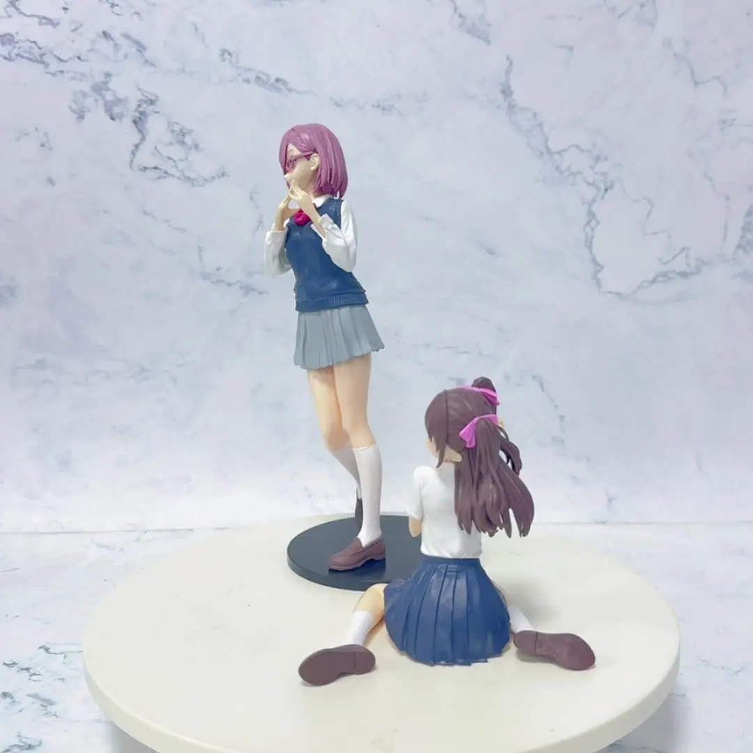 

Collect Anime Figures Lilisa Amano & Mikari Tachibana Figures School Uniforms Doll 22cm Model Decor Action Figure Toys for Kids