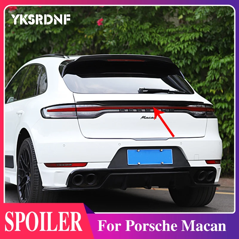 Do Porsche Macan Gts Spoiler samochodu Macan Turbo tylne światło dekoracyjne części w spojler z włókna węglowego rzeczywistym 2018-2020