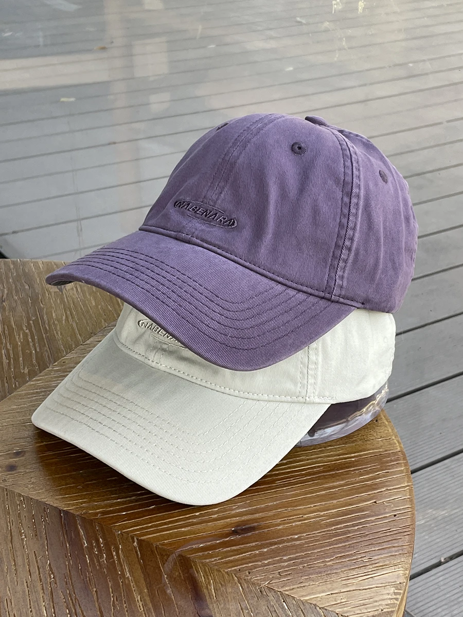

Letter Embroidery Wide Brim Baseball Cap Male and Female Couples Versatile Cap