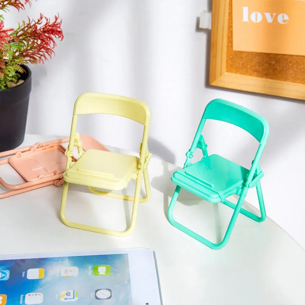 Suporte do telefone móvel mini universal portátil bonito cadeira desktop celular preguiçoso suporte para assistir tv