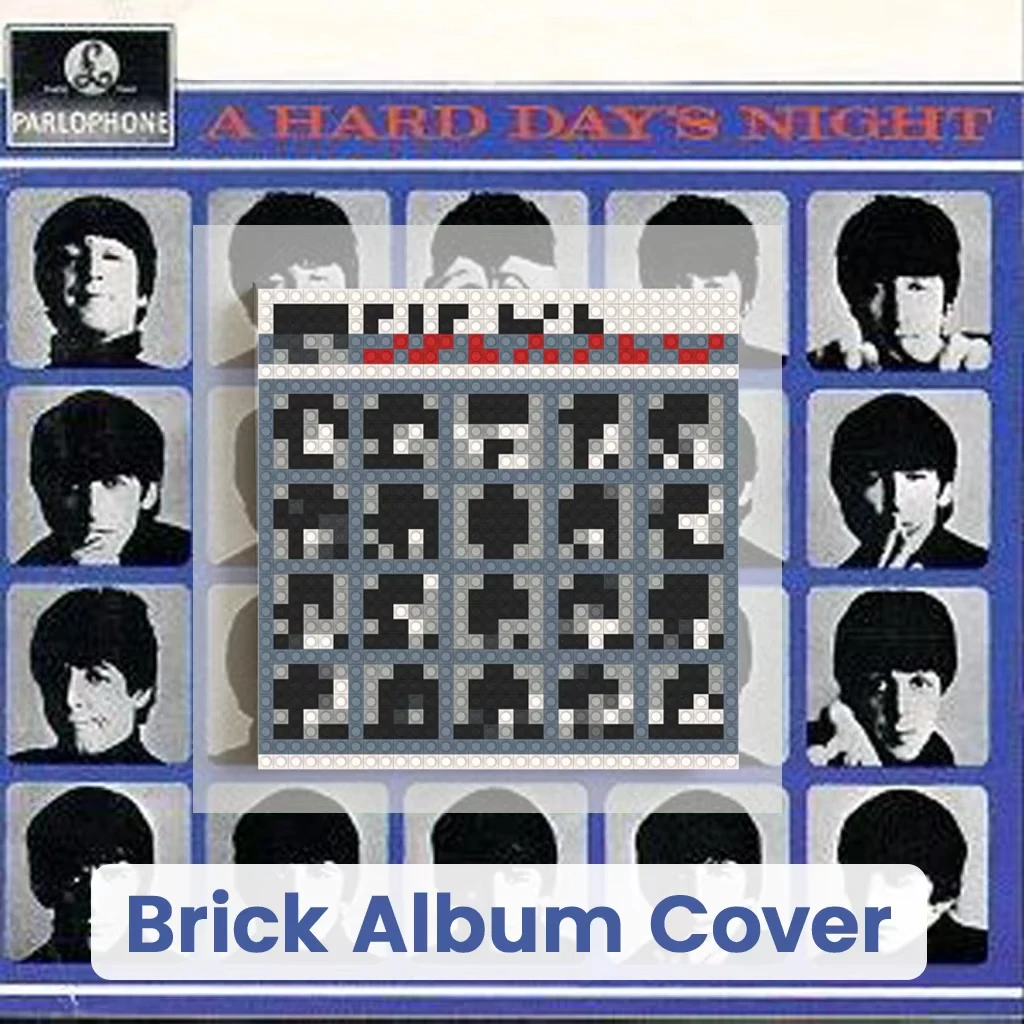 

Набор строительных блоков «Битлз» (The Beatles) в стиле рок-н-ролл: мозаика, кирпичная стена, художественный постер, картина для декора стен гостиной и спальни