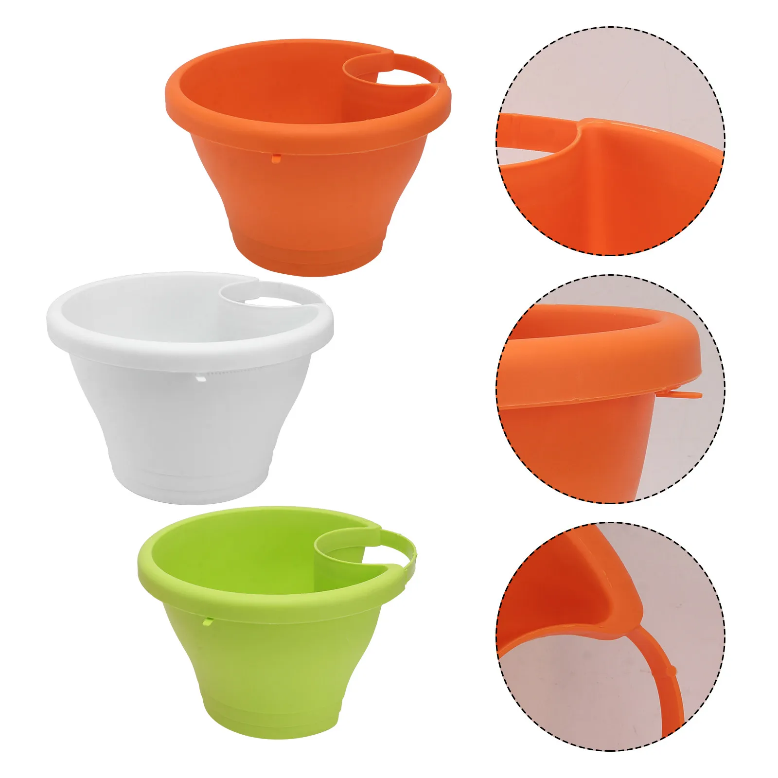 3Pcs Drain Pipe Flower Pots Tub Gutter Downspout Hanging Flowerpot for Indoor Outdoor Plants Home Garden Decoration