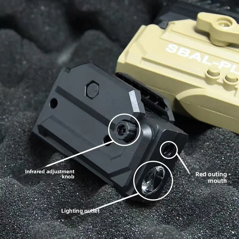 مصباح يدوي سري بالأشعة تحت الحمراء لبنادق لعبة السكك الحديدية مقاس 20 مم، حامل من النايلون منخفض المستوى #5