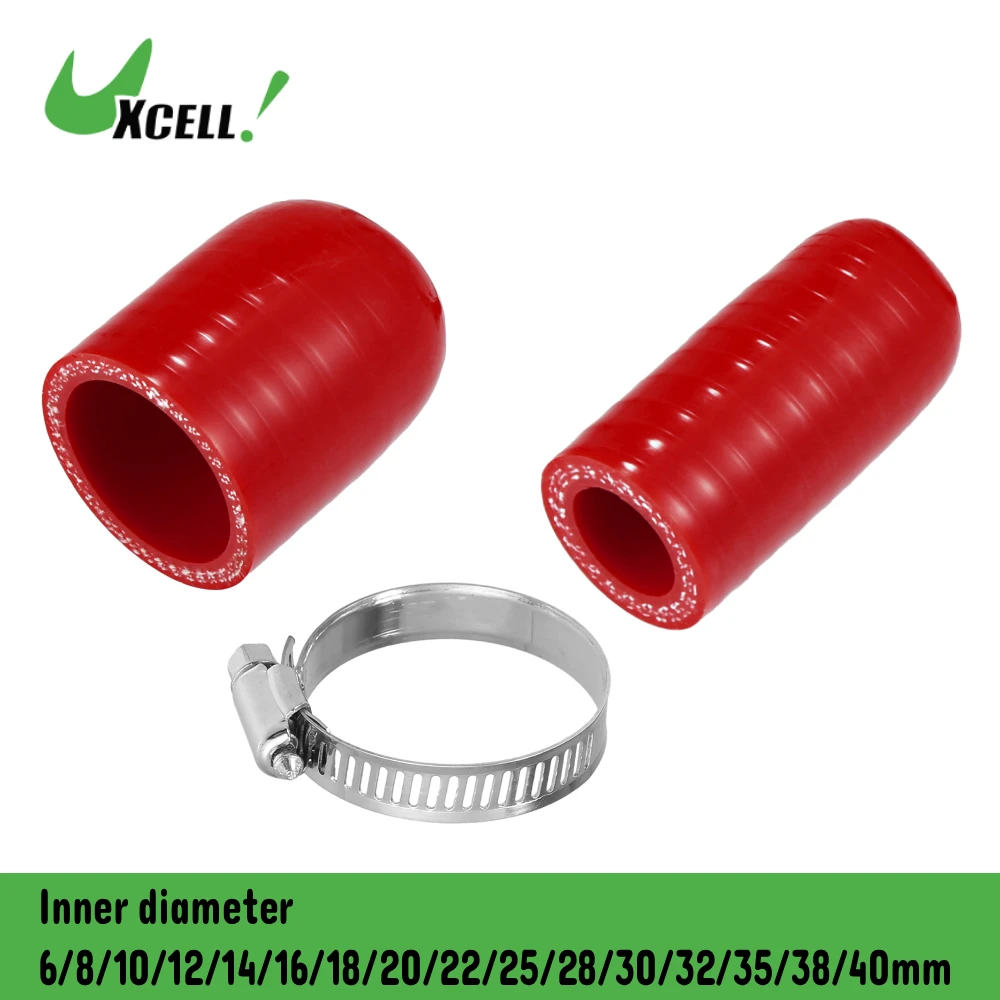 

UXCELL 6-40mm ID Reinforced Silicone Coolant Cap Kit With Clamp Turbo Bypass Valve Cap Universal for Car SUV Motorcycles Truck