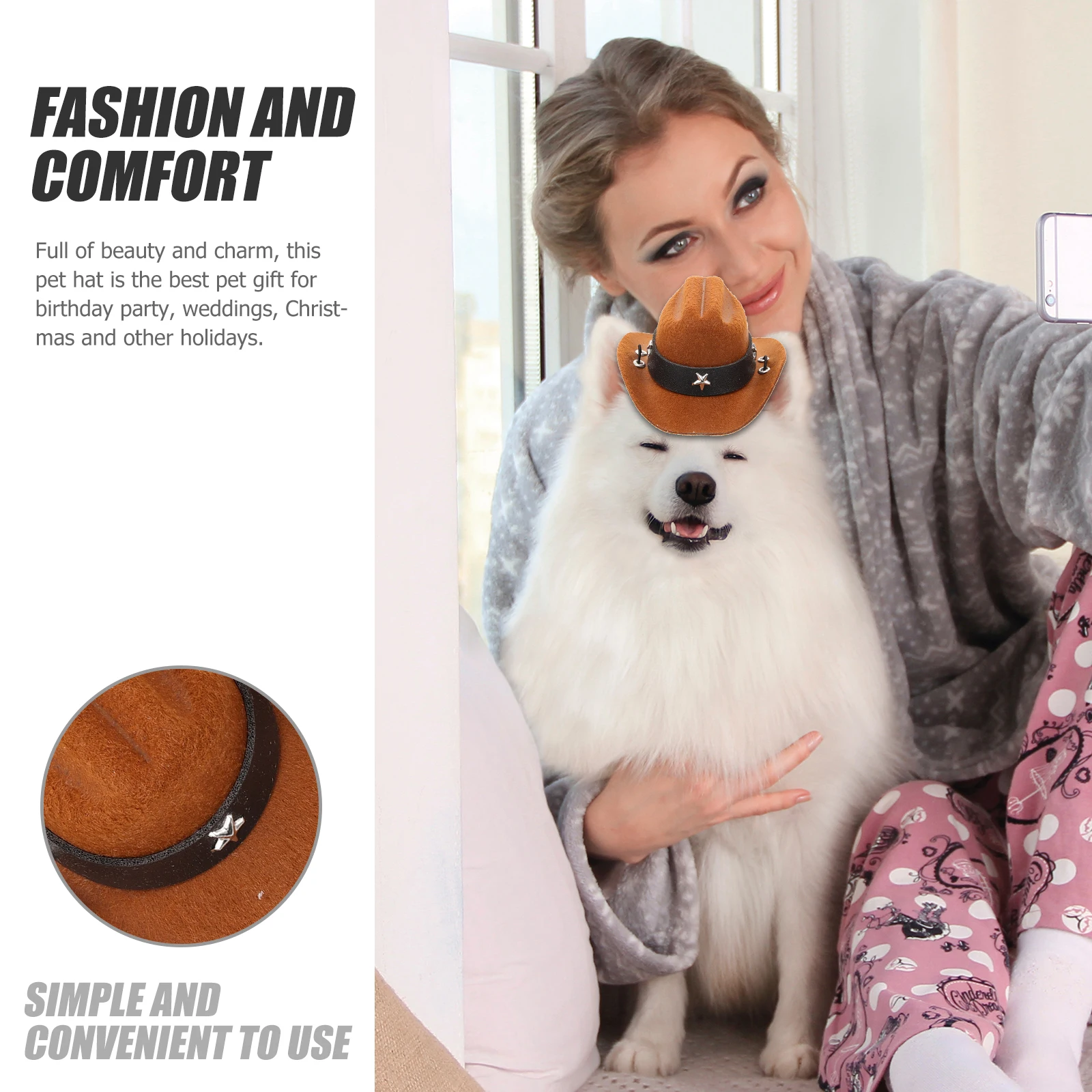 

Stylish Dog For Pets Festival Party Decoration Adorable Puppy Comfortable Design Multi-Function Cat Hat Eye-Catching Pet