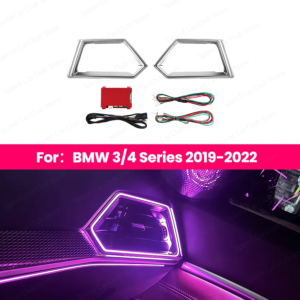 11 Colors LED Vent Mood Ambient Lighting For BMW 3/4 Series G20 G22 2019-2022 Car Lnterior Decorative Light Accessories