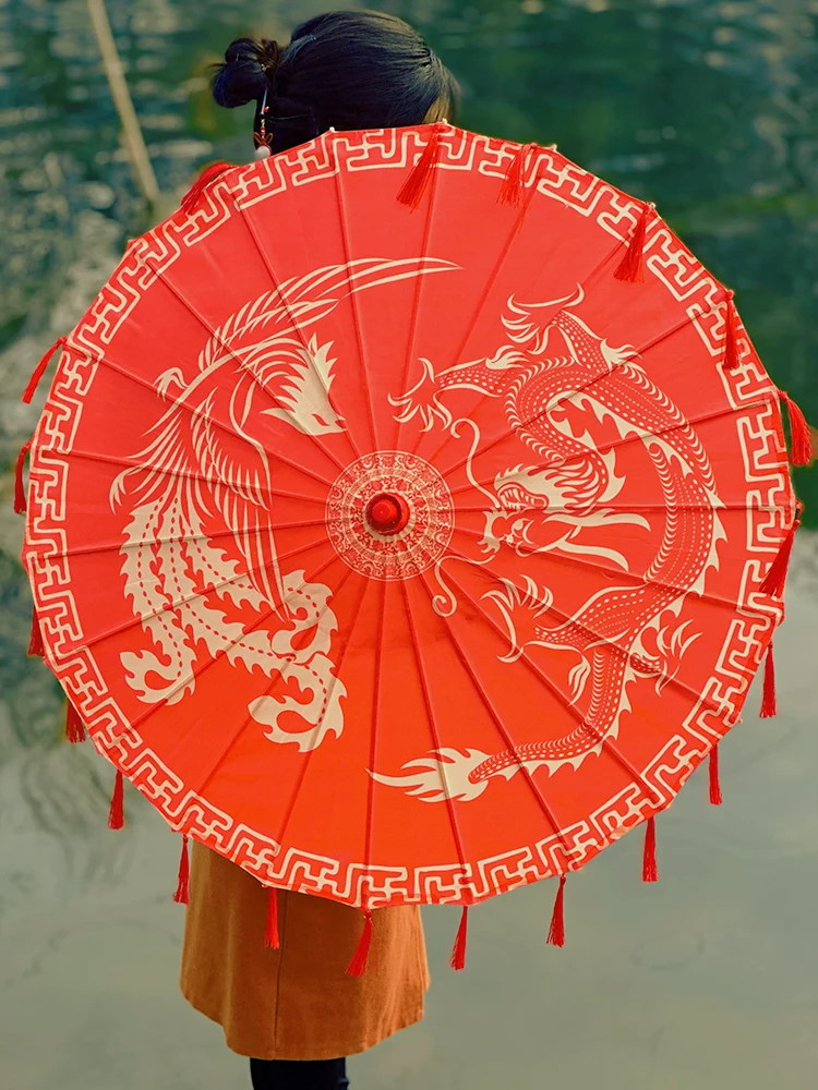 Wedding Red Bridal Umbrella Waterproof Fan Chinese Wedding Ancient Style Beach National Style Parasol El Principito