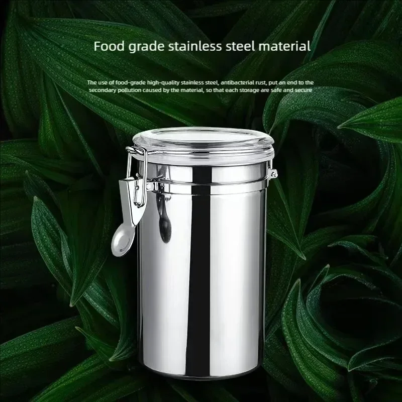 301-500ML Stainless Steel Sealed Tank Food Coffee Beans Snack Storage Cans Tea Leaf Container Organizer Kitchen Accessories