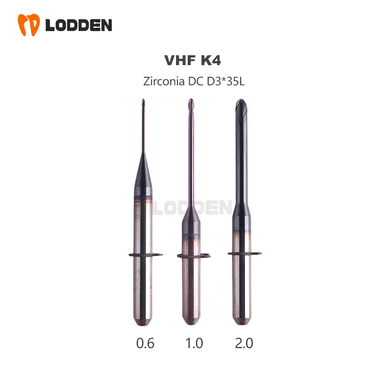 

VHF K4 K5 N4+ Стоматологические фрезерные боры D3 DC с покрытием CAD CAM Резак Шлифовальные инструменты для ПММА Стеклокерамика Цирконий Стоматологические материалы