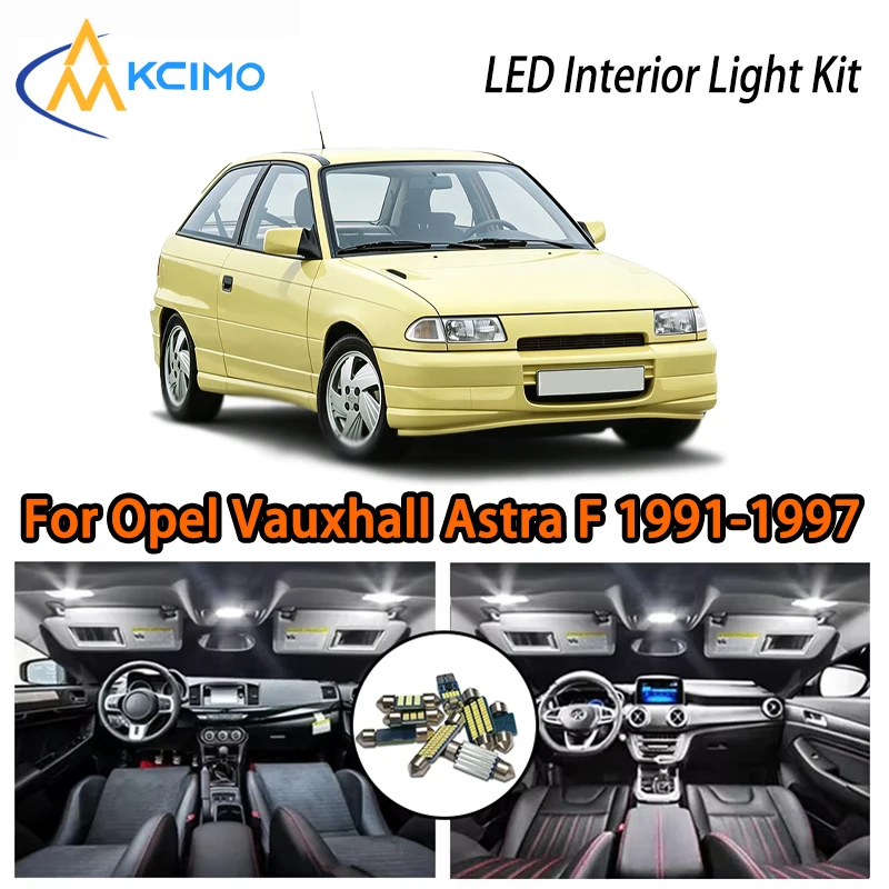 

Премиальные светодиодные лампы для Opel Vauxhall Astra F 1991-1997, комплект для простой установки в салоне, создает уютную атмосферу и стильный вид.