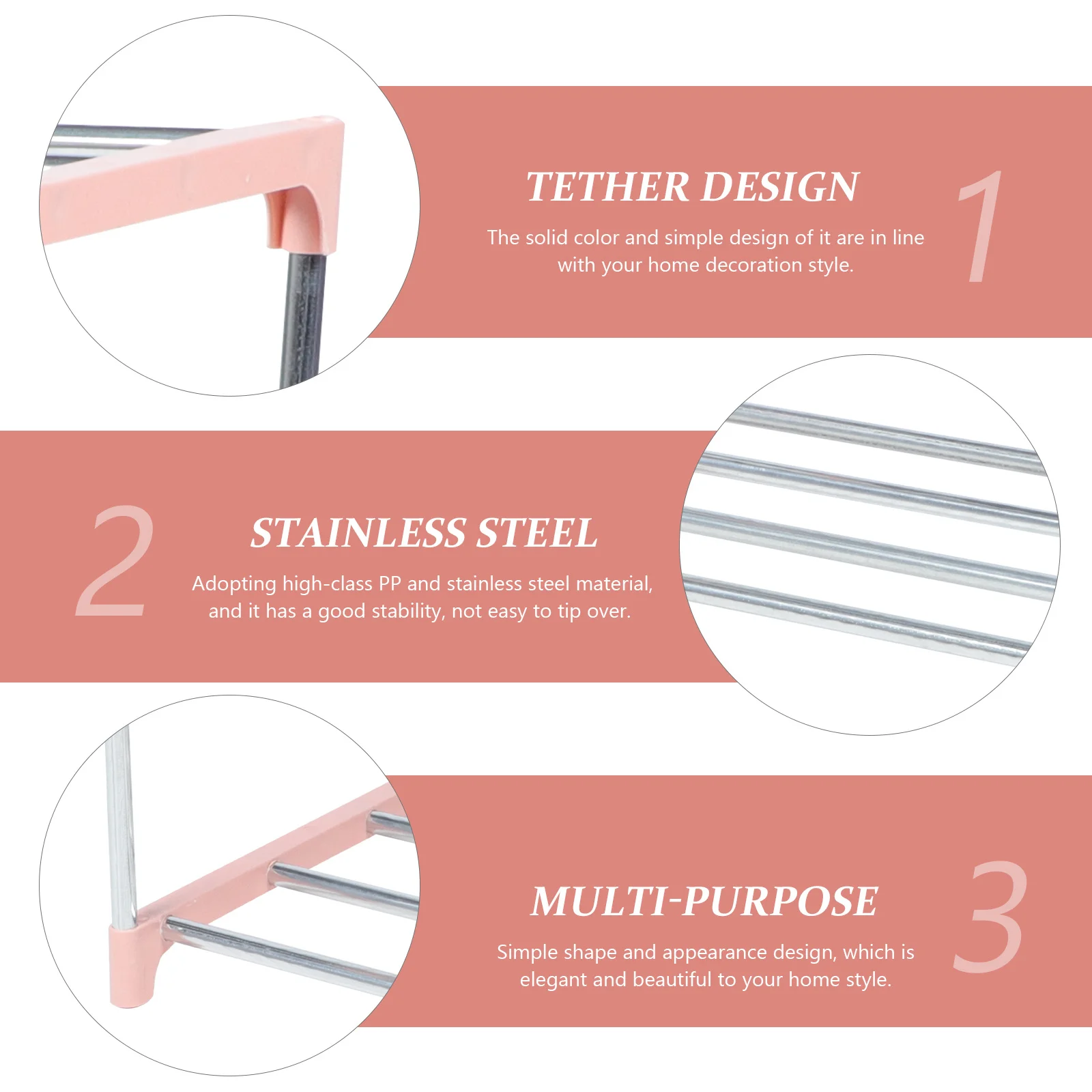 

Four-layer Shoe Rack Organizer Shelves Household Shoes Storage Organiser Pp for Shelf