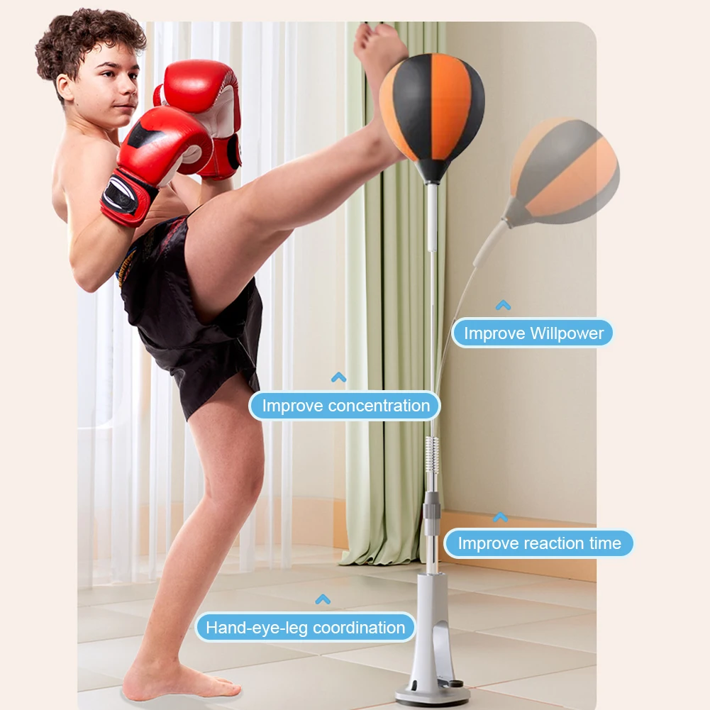 كيس اللكم مع حامل الملاكمة كرة منعكسة مجموعات الارتفاع قابل للتعديل الملاكمة سرعة حقيبة الإجهاد الإغاثة الملاكمة التدريب للبالغين والأطفال