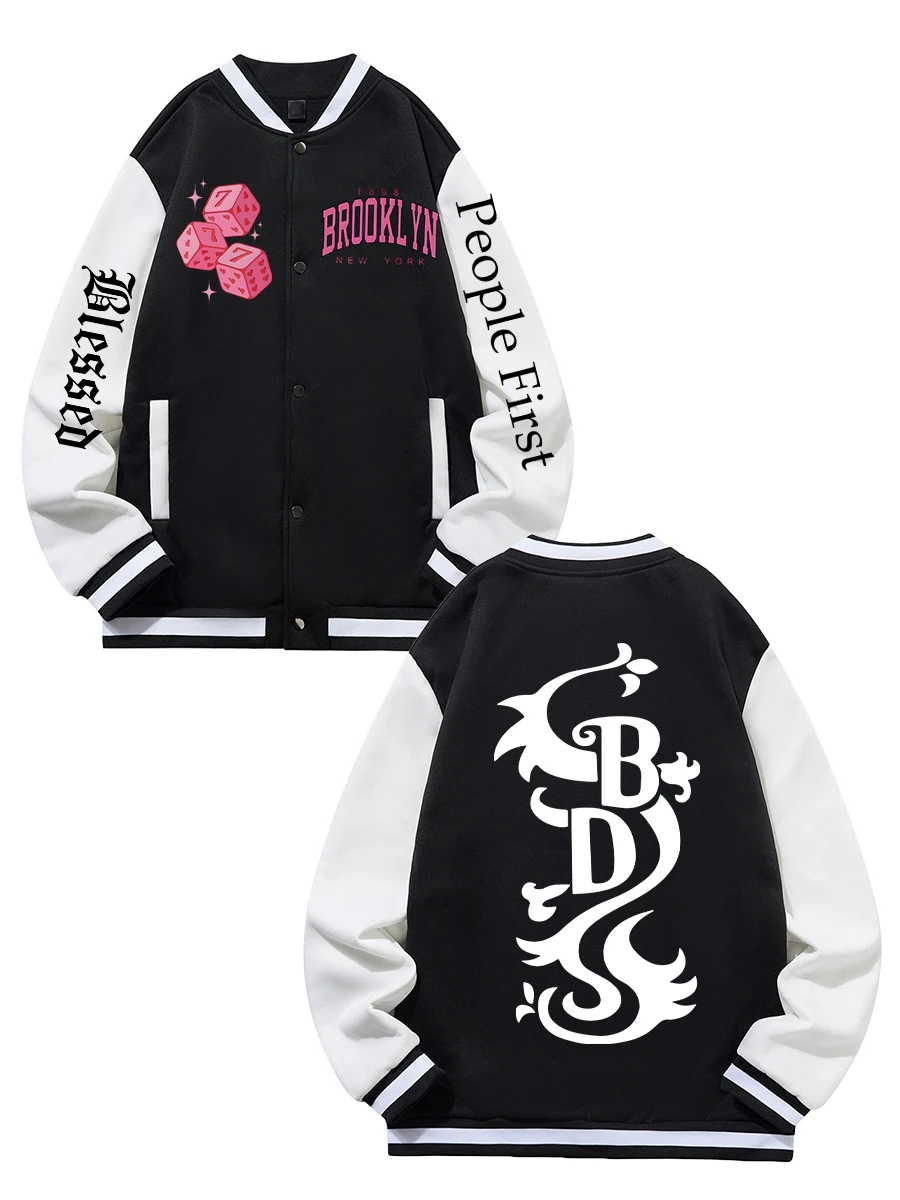 

Черная, синяя, зеленая, двусторонняя бейсбольная куртка унисекс с рождественским принтом XS-XXL, уличное пальто, теплая флисовая мягкая куртка