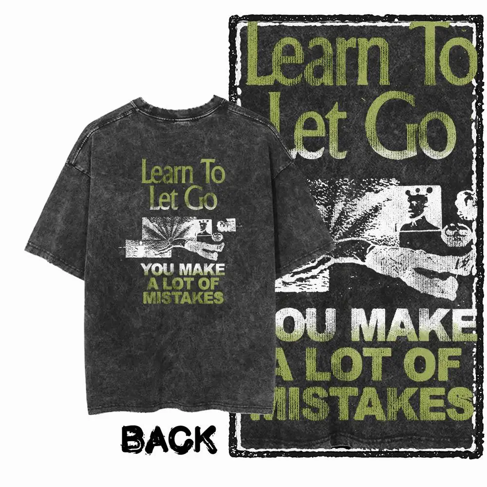 G15 Back Print Cool 100% Cotton COOLMIND Printed Men's T-shirt | Acid Washed Streetwear Big Size O-neck Men's Tee Tshirt