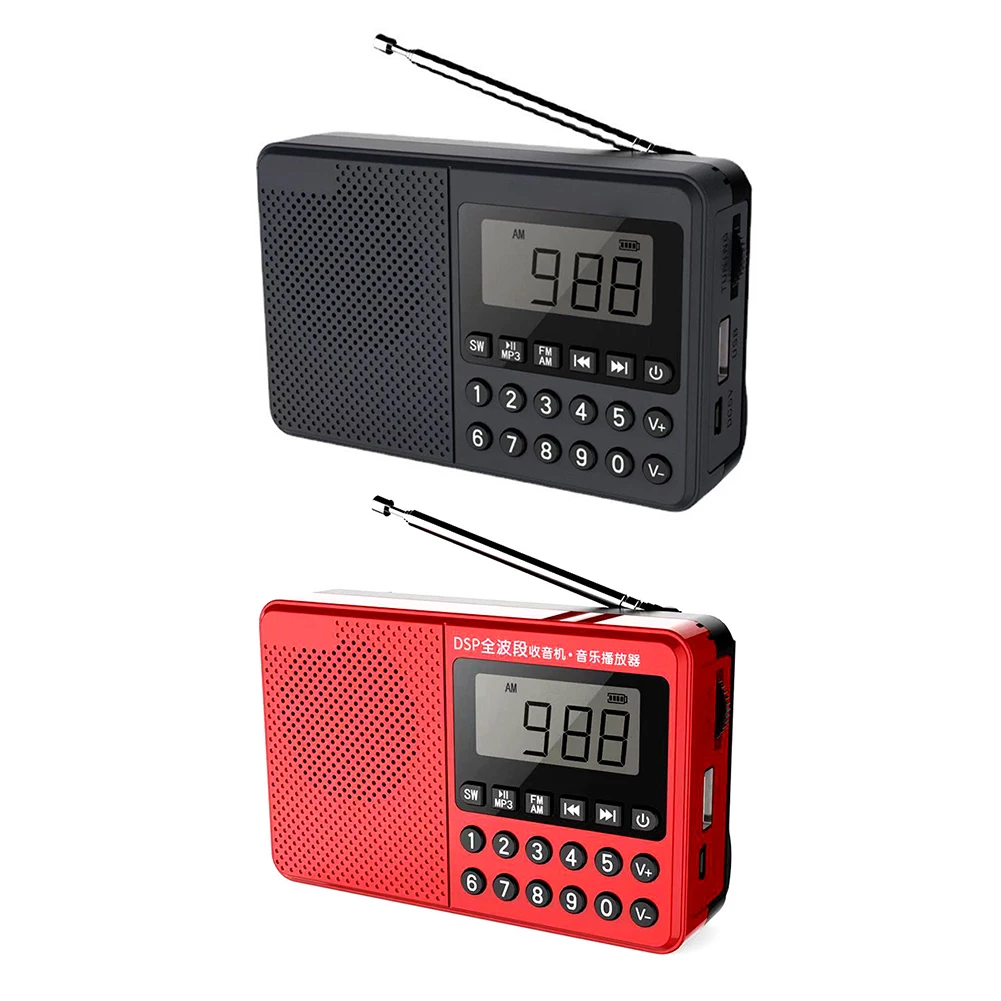 FM/AM/SW MP3 Player Dual Antenna Full Band Radio Receiver Speaker LED Digital Display 2.1 Channel Support USB Stick/TF Card